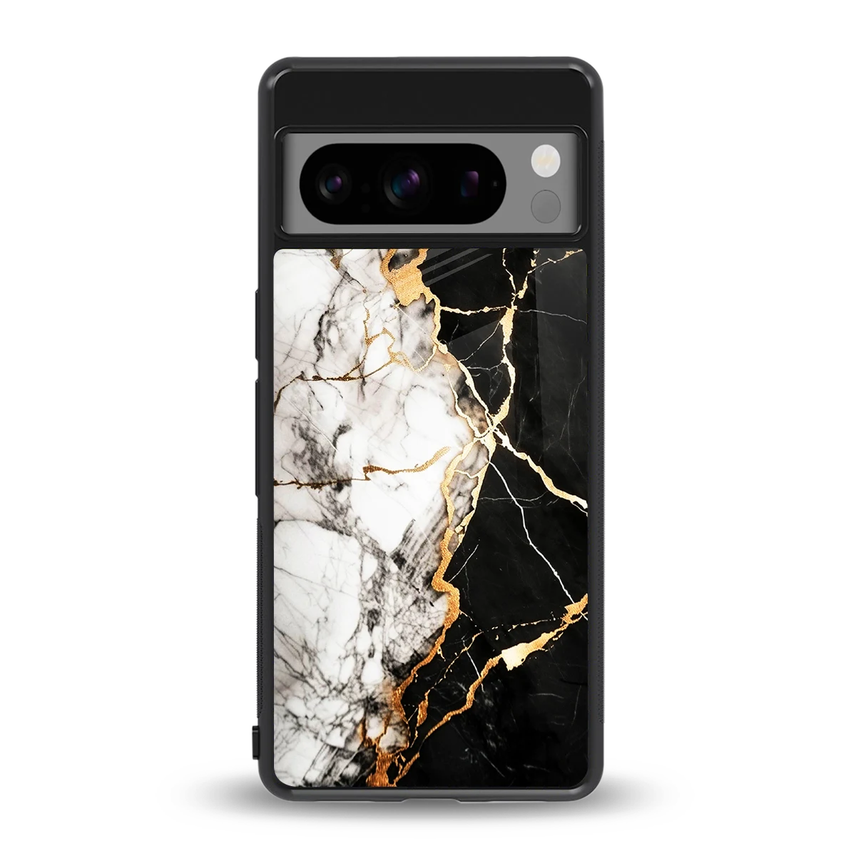 Gilded Marble back phone cover | glass case for google pixel 8 pro