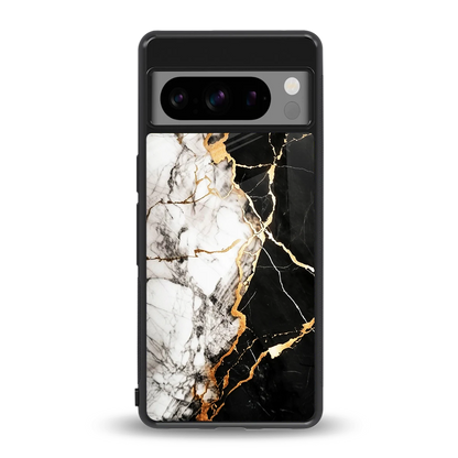 Gilded Marble back phone cover | glass case for google pixel 8 pro