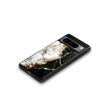 Gilded Marble google pixel 8 pro mobile cover | shockproof glass phone case