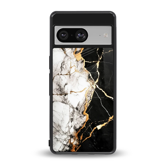 Gilded Marble back phone cover | glass case for google pixel 8