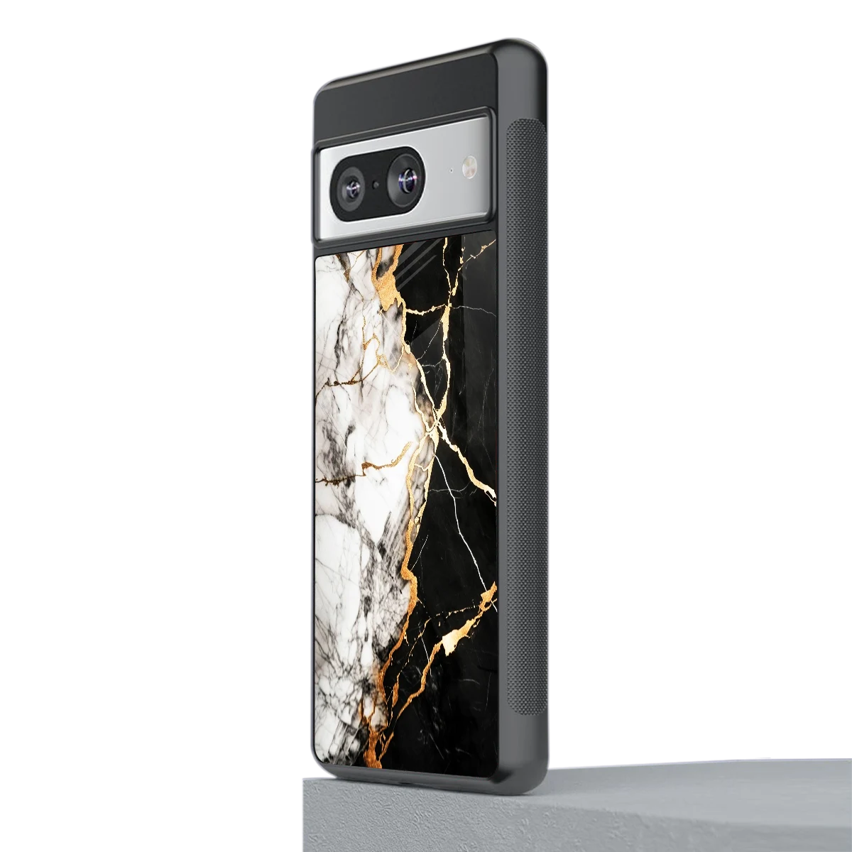 Gilded Marble stylish phone case for google pixel 8 | glossy glass and slim fit