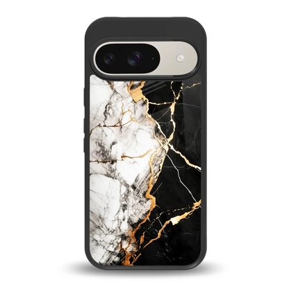 Gilded Marble back phone cover | glass case for google pixel 9