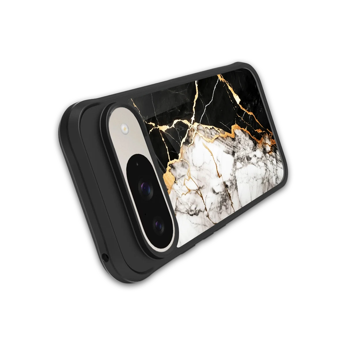 Gilded Marble stylish phone case for google pixel 9 | glossy glass and slim fit