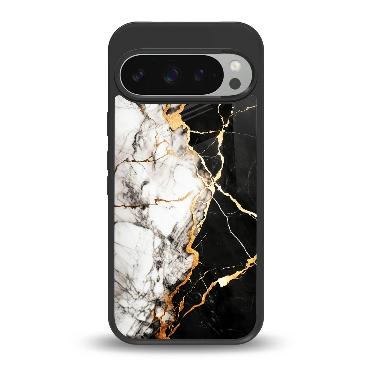 Gilded Marble back phone cover | glass case for google pixel 9 pro xl