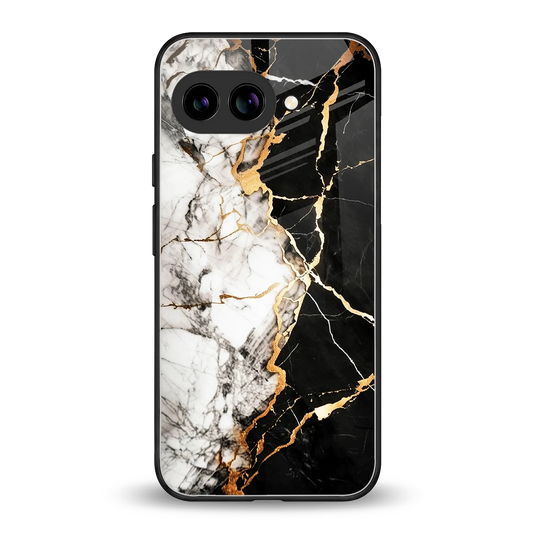 Gilded Marble back phone cover | glass case for google pixel 9a
