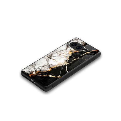 Gilded Marble stylish phone case for google pixel 10a | glossy glass and slim fit