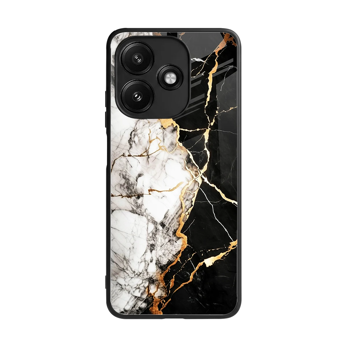 Gilded Marble back phone cover | glass case for redmi 12 5g