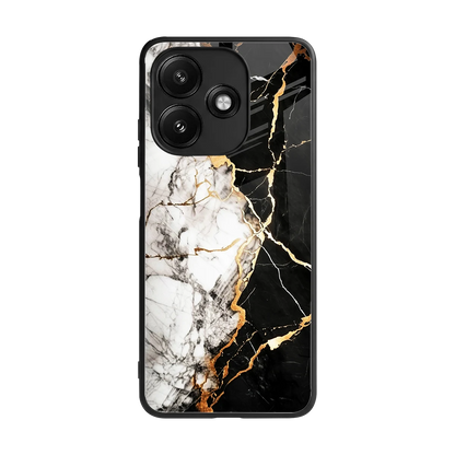 Gilded Marble back phone cover | glass case for redmi 12 5g