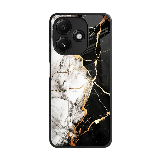 Gilded Marble back phone cover | glass case for redmi 12 5g