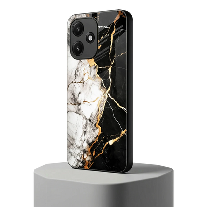 Gilded Marble redmi 12 5g mobile cover | shockproof glass phone case