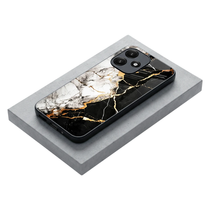 Gilded Marble stylish phone case for redmi 12 5g | glossy glass and slim fit