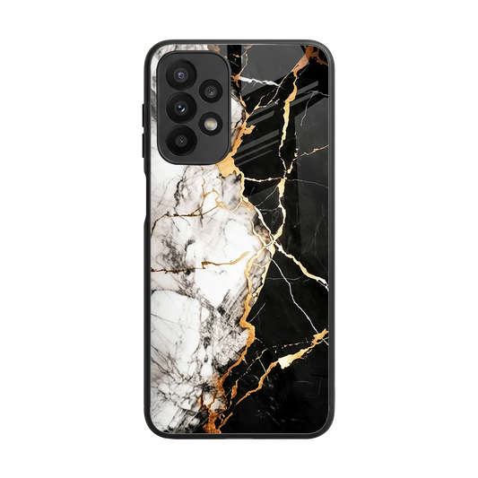 Gilded Marble back phone cover | glass case for samsung galaxy a23