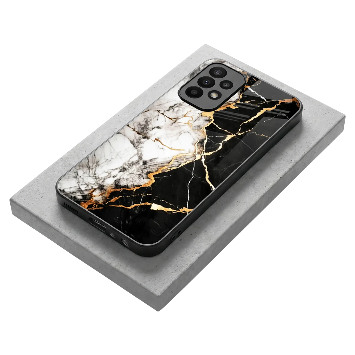 Gilded Marble stylish phone case for samsung galaxy a23 | glossy glass and slim fit