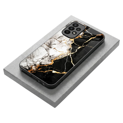 Gilded Marble stylish phone case for samsung galaxy a23 | glossy glass and slim fit