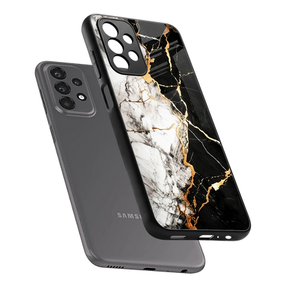 Gilded Marble sleek samsung galaxy a23 cover with tempered glass back and TPU edges