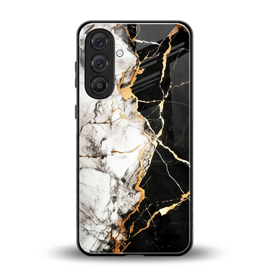 Gilded Marble back phone cover | glass case for samsung galaxy m36 5g