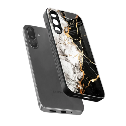 Gilded Marble sleek samsung galaxy m56 5g cover with tempered glass back and TPU edges