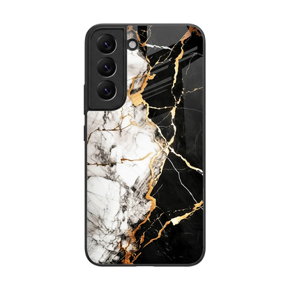 Gilded Marble back phone cover | glass case for samsung galaxy s22