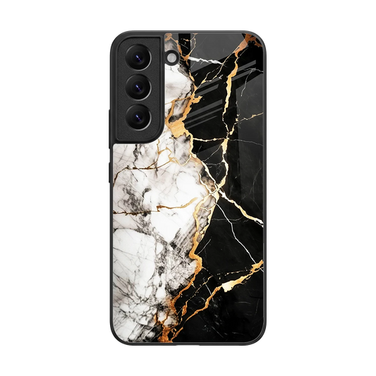 Gilded Marble back phone cover | glass case for samsung galaxy s22
