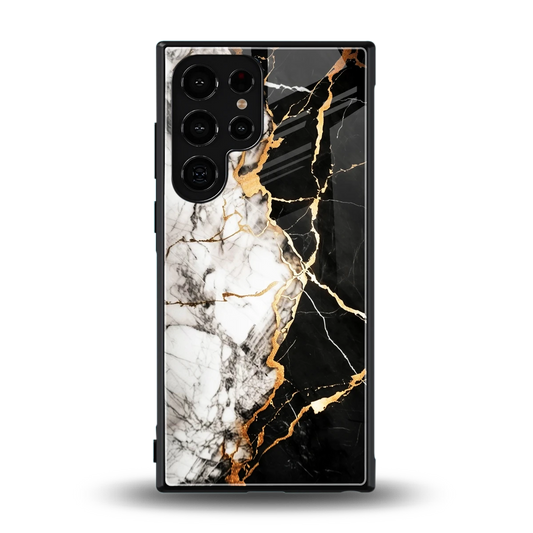 Gilded Marble back phone cover | glass case for samsung galaxy s23 ultra