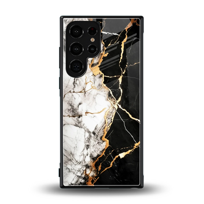 Gilded Marble back phone cover | glass case for samsung galaxy s24 ultra
