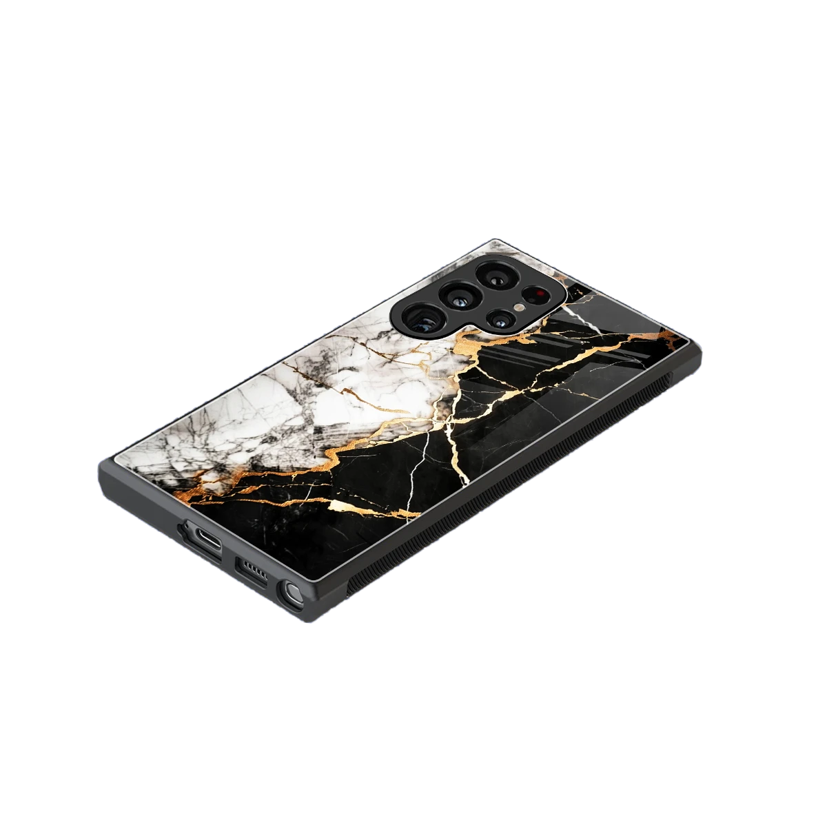 Gilded Marble stylish phone case for samsung galaxy s23 ultra | glossy glass and slim fit
