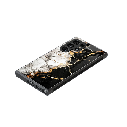 Gilded Marble stylish phone case for samsung galaxy s24 ultra | glossy glass and slim fit