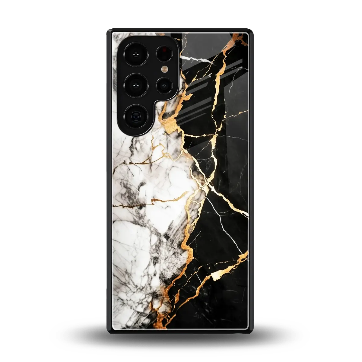 Gilded Marble back phone cover | glass case for samsung galaxy s25 ultra