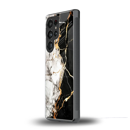 Gilded Marble samsung galaxy s25 ultra mobile cover | shockproof glass phone case