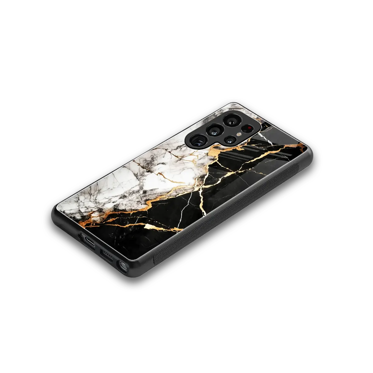 Gilded Marble stylish phone case for samsung galaxy s25 ultra | glossy glass and slim fit