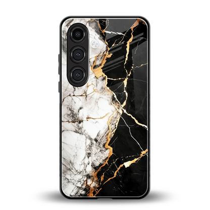 Gilded Marble back phone cover | glass case for samsung galaxy s24