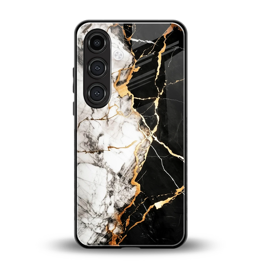 Gilded Marble back phone cover | glass case for samsung galaxy s24