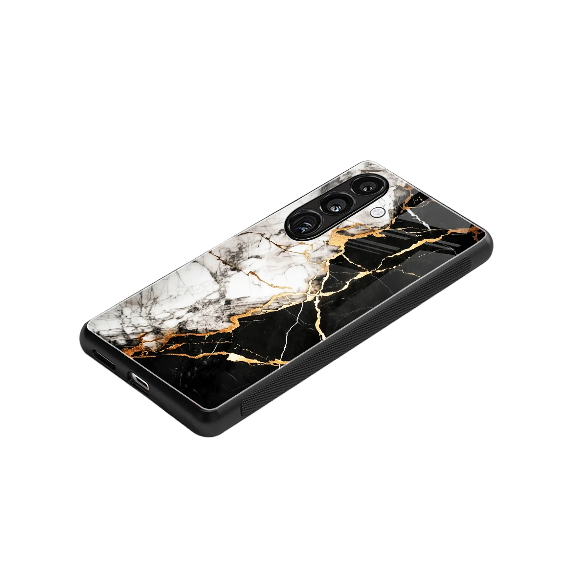 Gilded Marble stylish phone case for samsung galaxy s25 | glossy glass and slim fit