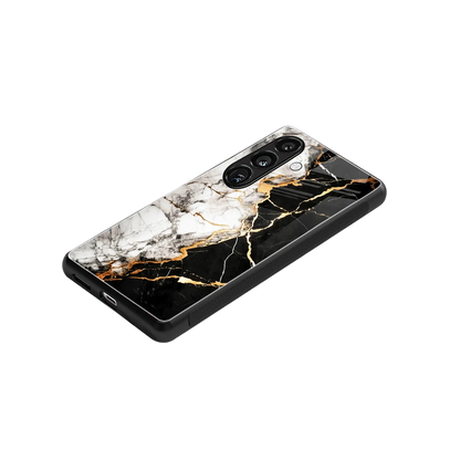 Gilded Marble stylish phone case for samsung galaxy s25 | glossy glass and slim fit