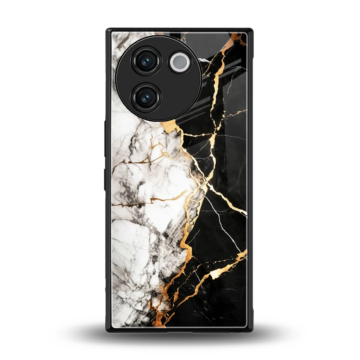 Gilded Marble back phone cover | glass case for vivo v30e