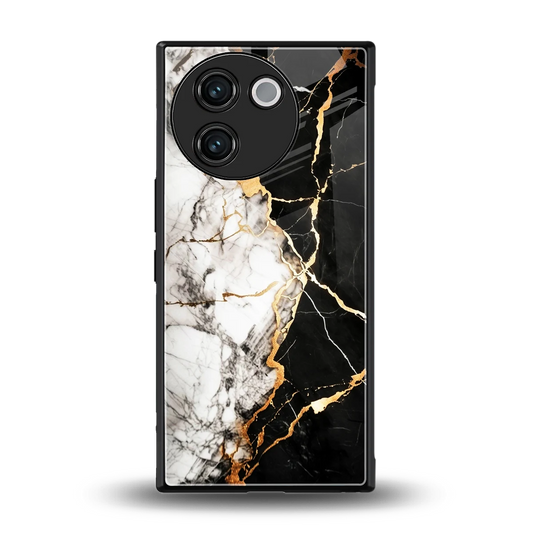 Gilded Marble back phone cover | glass case for vivo v30e