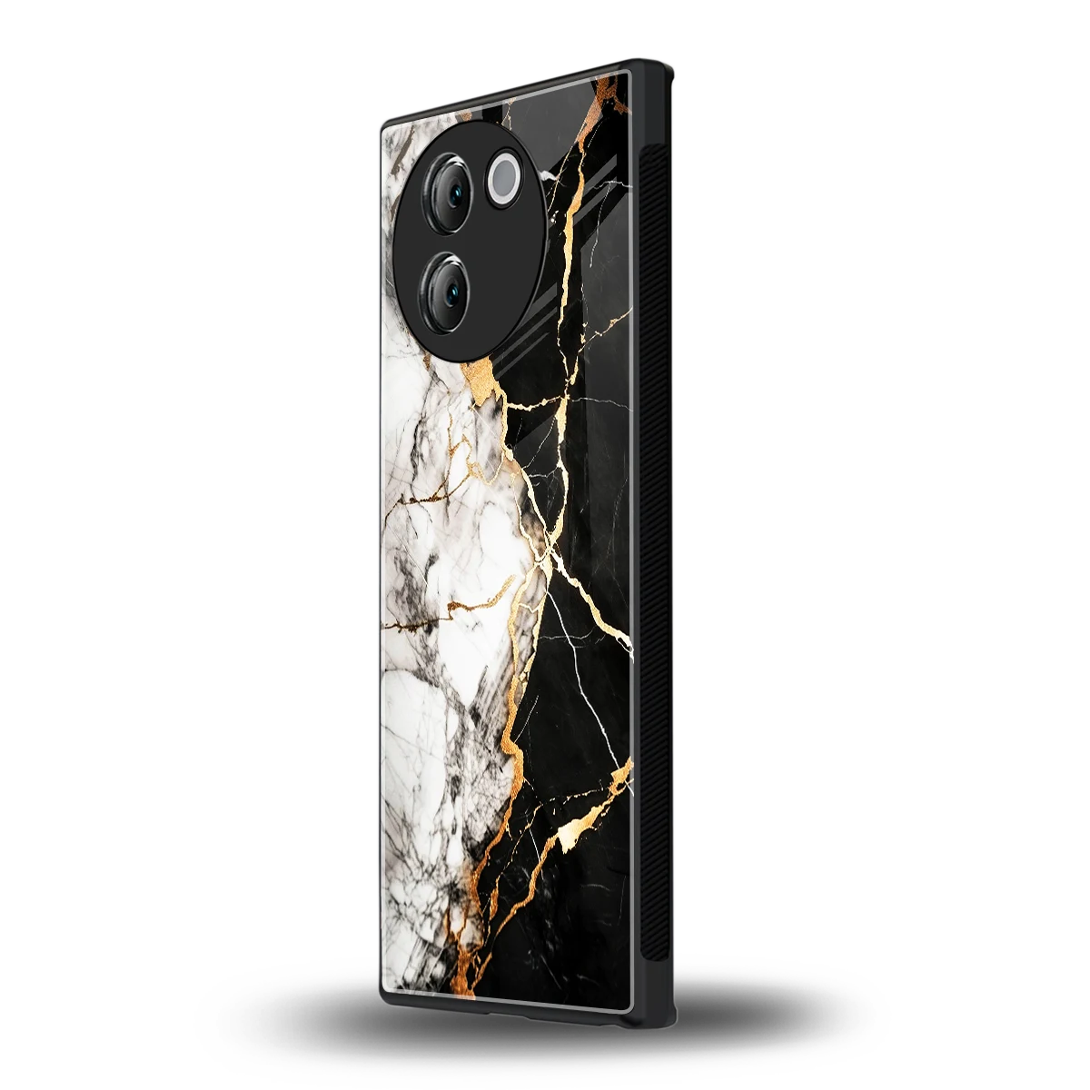 Gilded Marble vivo v30e mobile cover | shockproof glass phone case