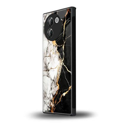 Gilded Marble vivo v30e mobile cover | shockproof glass phone case
