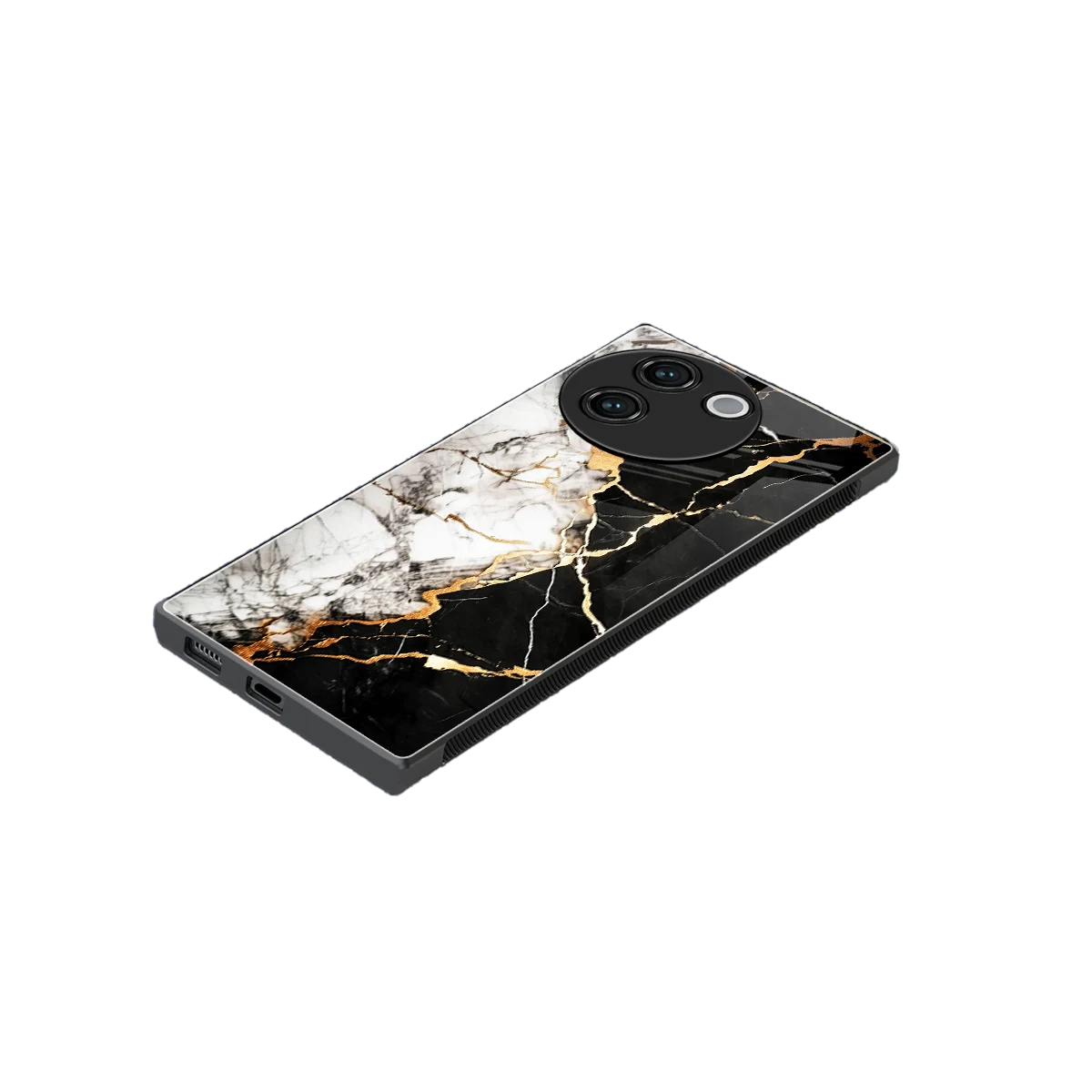 Gilded Marble stylish phone case for vivo v30e | glossy glass and slim fit