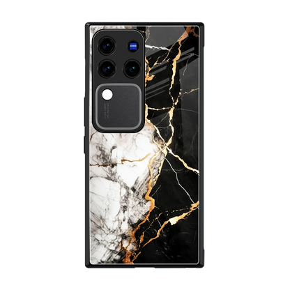 Gilded Marble back phone cover | glass case forvivo v30 pro