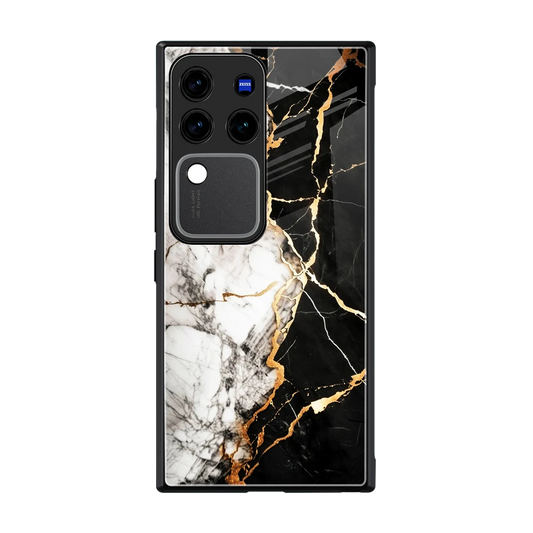 Gilded Marble back phone cover | glass case forvivo v30 pro