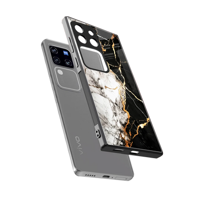 Gilded Marble sleekvivo v30 pro cover with tempered glass back and TPU edges