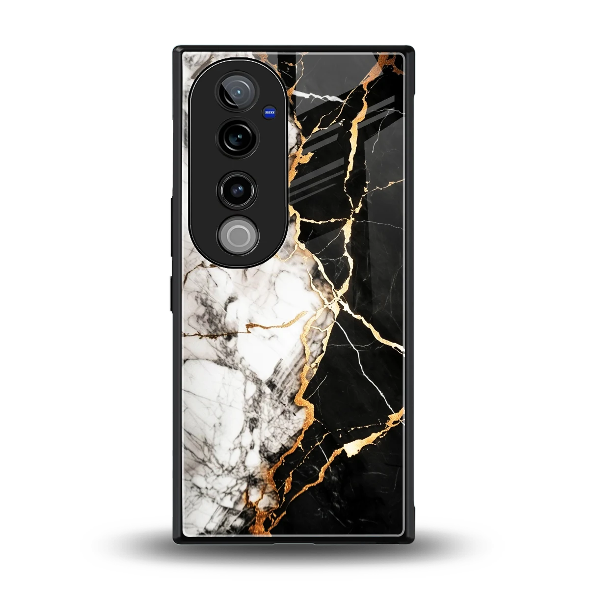 Gilded Marble back phone cover | glass case for vivo v40 pro