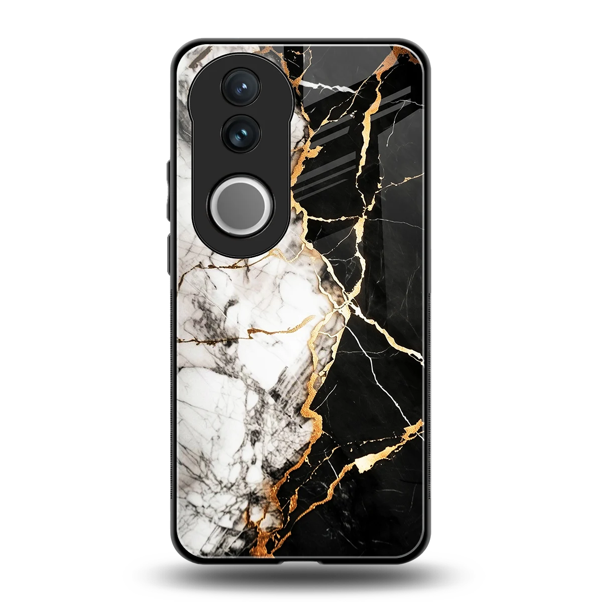 Gilded Marble back phone cover | glass case for vivo v50
