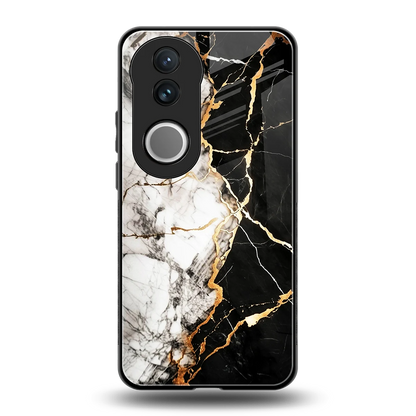 Gilded Marble back phone cover | glass case for vivo v50