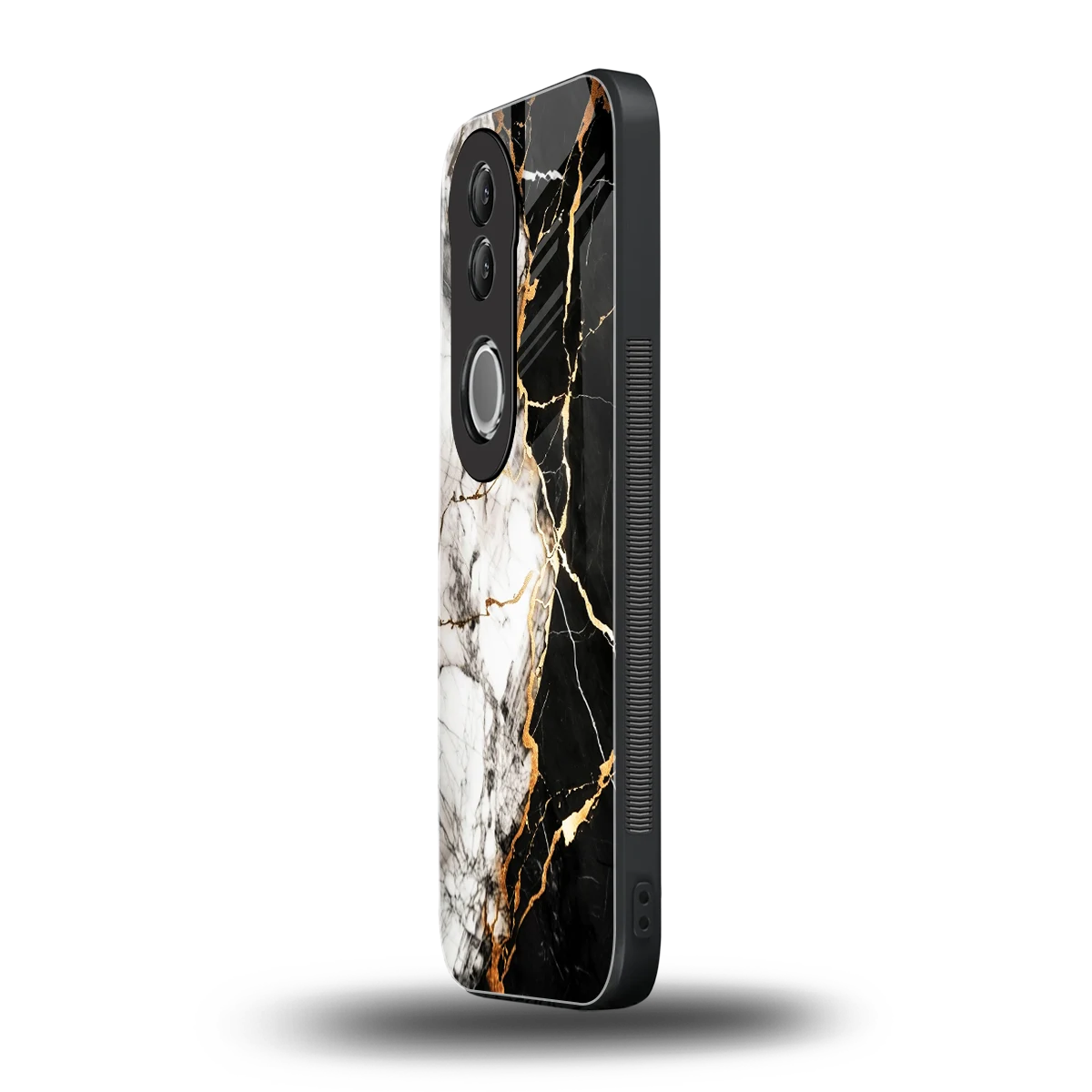 Gilded Marble vivo v50 mobile cover | shockproof glass phone case
