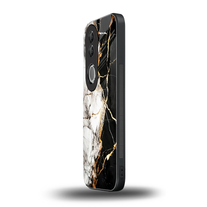 Gilded Marble vivo v50 mobile cover | shockproof glass phone case