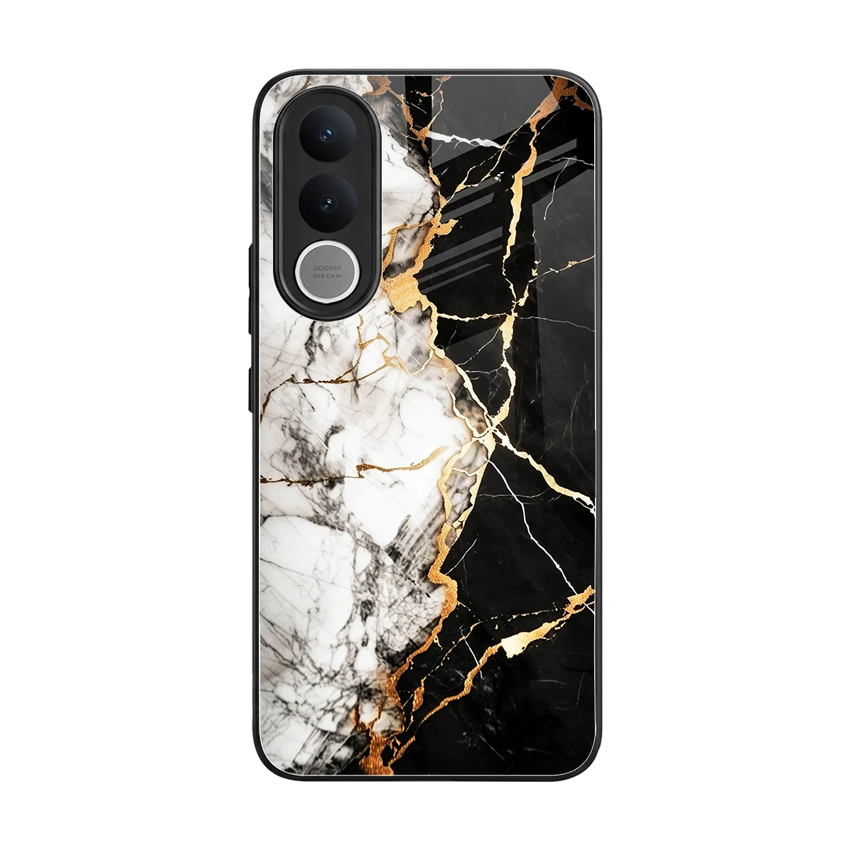 Gilded Marble back phone cover | glass case for vivo v70 fe