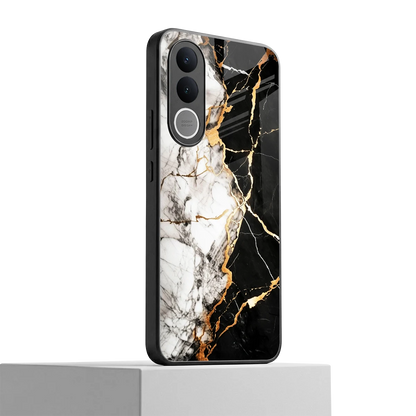 Gilded Marble vivo v70 fe mobile cover | shockproof glass phone case