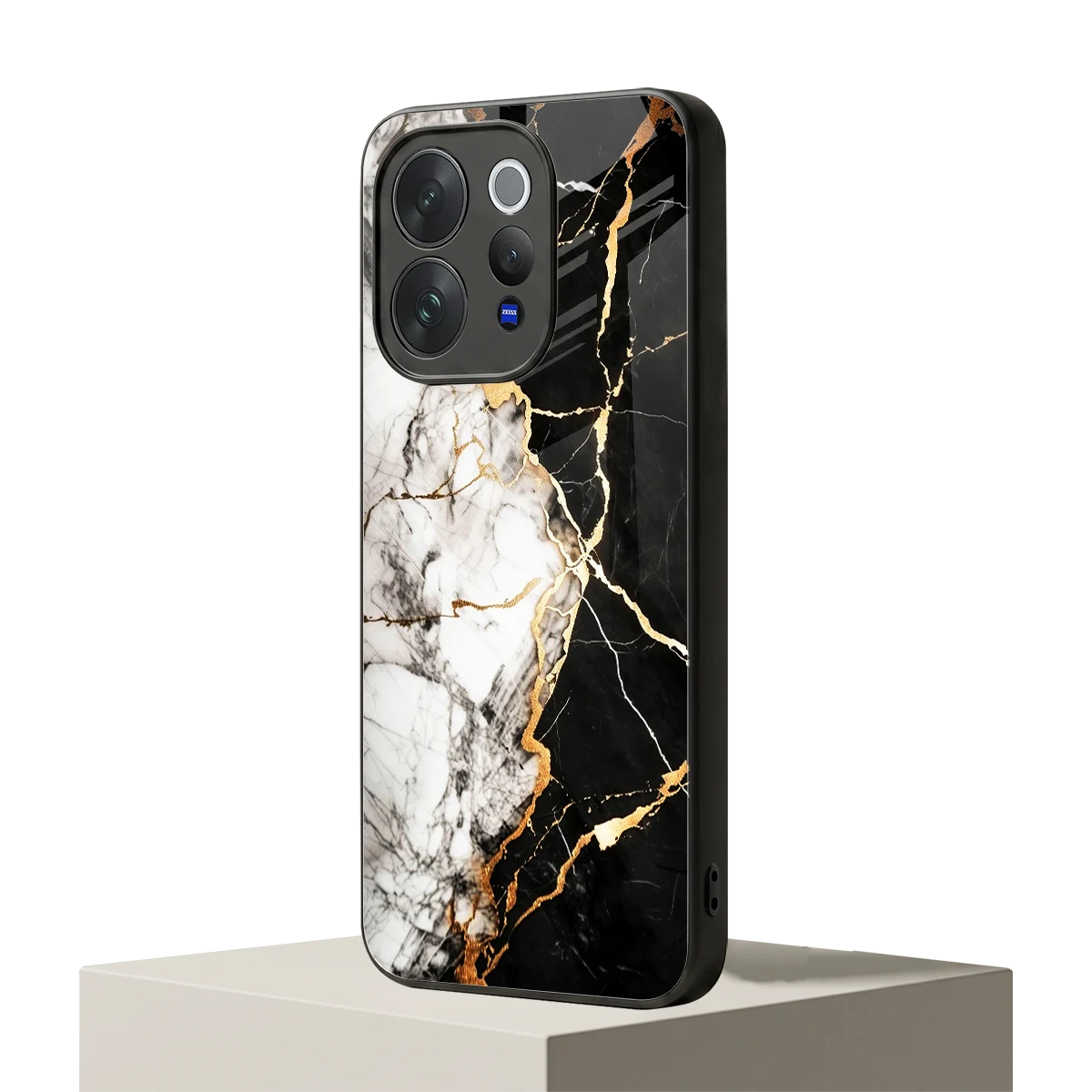 Gilded Marble vivo v70 mobile cover | shockproof glass phone case